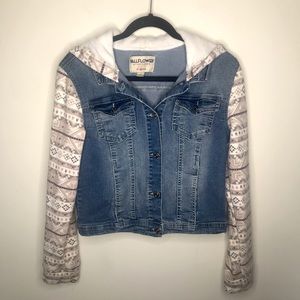 Wallflower Girls Denim Hooded Jacket Large
